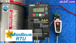 Sinamics V20 quotModbus RTUquot via Modbus Poll [upl. by Cheyne]