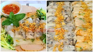 Bánh Cuốn Bánh ƯớtCông Thức Pha Bột Tráng Bằng Nồi Hơi Và Chảo Ngon Dễ Nhanh Gọn Lẹ [upl. by Appolonia]