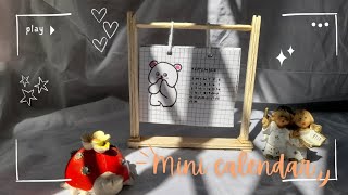 cute mini calendar making tutorial 🗓️  Laya Benny  diy craft [upl. by Ettennyl726]