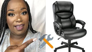 Realspace Fennington High Back Executive Chair Assemble and Review [upl. by Arrac683]