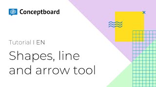 Using the Shape Line and Arrow tool  Conceptboard Tutorial [upl. by Ecinev]