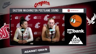 WSU WBB Astera TuhinaTara Wallack Eastern Washington Postgame  11424 [upl. by Duggan]