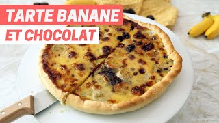 Une tarte banane chocolat juste parfaite et facile à faire [upl. by Hedvah288]