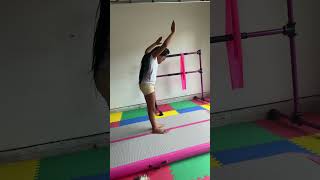 Lani Love trying to learn back handspring shorts backhandsprings gymnastics [upl. by Oirrad275]