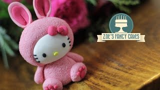 Hello Kitty cake topper in bunny costume [upl. by Mouldon304]