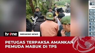 Pemuda Mabuk Mengamuk di TPS Sempat Memukul Petugas KPPS Wanita  Breaking News tvOne [upl. by Gylys]