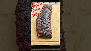 Direct Heat Ribs on a Santa Maria Grill peppercoatbbq santamariagrill oldcountrybbqpits [upl. by Adiehsar]