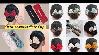 Womens Hair accessories  Twist bowknot hair clip Ladies Hairstyles [upl. by Yenittirb69]