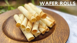 HOMEMADE WAFER ROLLS EASIEST RECIPE [upl. by Eet]