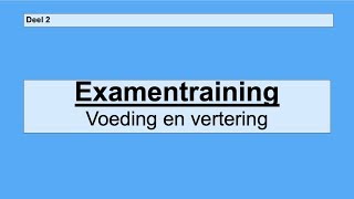 VMBO examentraining  Voeding en vertering  Deel 2 [upl. by Nylyrehc]