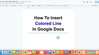 How to Insert Colored Line in Google Docs [upl. by Ecirtnas375]