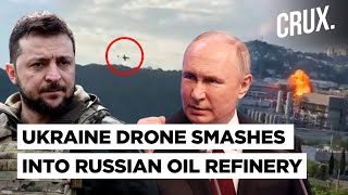 Russia Studies Jetpowered Ukrainian Drone To Counter quotNew Threatquot As Oil Refinery Damaged In Attack [upl. by Tompkins]