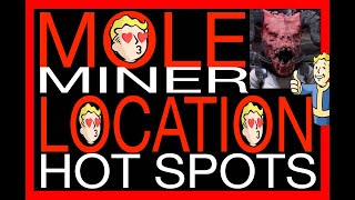 MOLE MINER LOCATIONS FALLOUT 76 Treasure Hunters FO76 farm Moler Miners farming Hot Spots [upl. by Kelbee526]