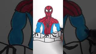 Easy Drawing SpiderMan shortstoday shortstoday ytshorts howtodraw trending [upl. by Dimah]