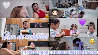 3 TORBELLINOS Y 3 MAMAS EN APRIETOS VLOG DE NUESTRA REUNIÓN 🎂🎊 [upl. by Ecirtel]