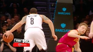 Deron Williams Killer Crossover on Matthew Dellavedova [upl. by Ecinhoj821]