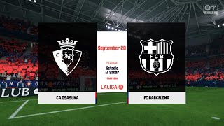 Osasuna vs FC Barcelona  La Liga  28th September 2024 Full Match 4K  FC 25 [upl. by Leirbag]