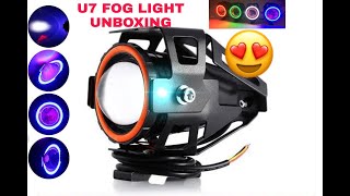 UNBOXING amp TESTING U7 FOG LIGHT [upl. by Sillyrama]