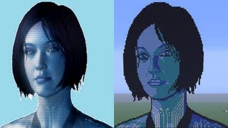 Cortana Halo 4 Minecraft Pixel Art Episode 8 [upl. by Asenad]