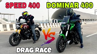 2023 Triumph Speed 400 VS Dominar 400 Top End Highway Race 400cc Vs 400cc [upl. by Reddy]