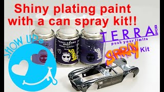 SHOW UP Terra Krome【Eng ver】  Shiny plating paint with a can spray kit [upl. by Nylesaj]