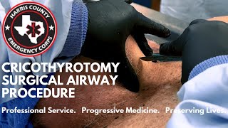 Cricothyrotomy Surgical Airway Procedure for Difficult Airway [upl. by Kolnick]