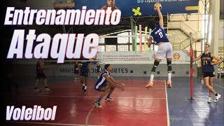 Entrenamiento de ataque voleibol con la seleccion nacional de voleibol [upl. by Gaile]