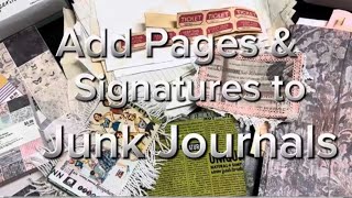 Add Page Signatures to Junk Journals [upl. by Groeg96]