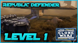 Clone Wars Adventures Emu  Republic Defender Stage 1 [upl. by Nnyleuqcaj147]