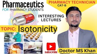 Isotonicity  Normal Saline  Pharmacy  Doctor MS Khan [upl. by Neelyk]