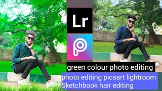 photo editing picsart lightroom Sketchbook hair green colour photo editing [upl. by Schiff]