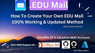 Create Your Own EDU Mail in 2023  How To Get Your EDU Mail Account For Azure 100 Support [upl. by Miran]