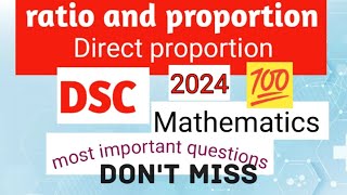 ratio and proportion l useful for all Competitive exams l DSC l appsc exam math [upl. by Wilkison]