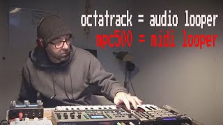 OCTATRACK AS GUITAR LOOPER  MPC500 AS MIDI LOOPER  LIVE LOOPING JAM [upl. by Ecniuq]