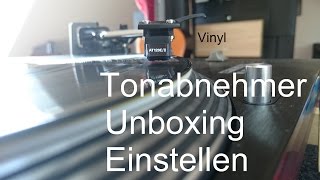 Plattenspieler Headshell Tonabnehmer ausrichten so gehts Unboxing Audio Technica  AT120EII [upl. by Asirrom]