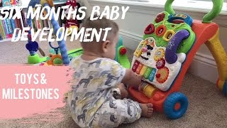 6 Months Baby Development toys and starting solids [upl. by Notselrahc615]