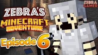 Zebras Minecraft Adventure Part 6  Iron Armor Mining Ore [upl. by Imarej]