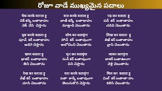 రోజు వాడే ముక్షమైన పదాలు5  Daily Use Hindi Sentences  Lession26 [upl. by Ahsinak896]