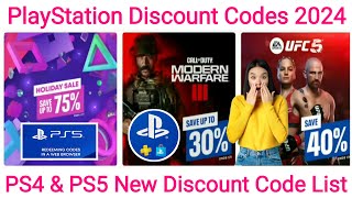 PlayStation Discount Codes 2024  PS4 Discount Codes 2024  Discount Codes for PS4 amp PS5  PSN Codes [upl. by Torey]