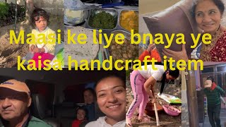 Maasi k liye mera handcrafted gift  Sag sbjiya boke hm gae masi k ghar  Entertaining Family Vlogs [upl. by Errised552]