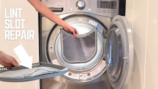 Simple Way to Fix a Dryers Lint Trap Slot Tear [upl. by Neerak]