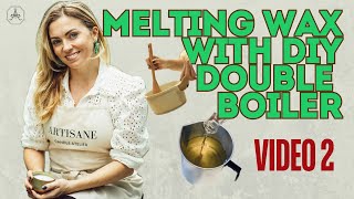 How to Melt Wax with a Homemade Double Boiler [upl. by Anaeco464]