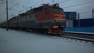 Электровоз ЧС7208 с поездом №211Н Томск — Анапа [upl. by Odidnac628]