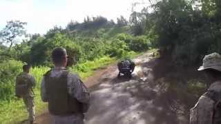 LS3 Robot Slips Falls Down During Field Testing with Marines [upl. by Yelsehc252]