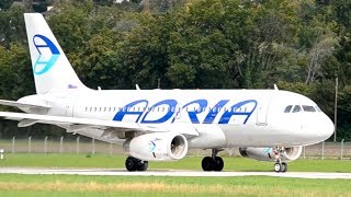 Adria Airways A319  Takeoff at Airport BernBelp HD [upl. by Eetsirhc]