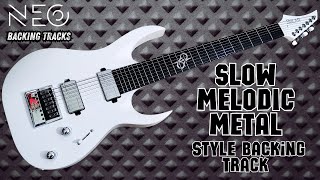 SLOW MELODIC METAL BACKING TRACK  Bm 80 bpm [upl. by Goddart804]