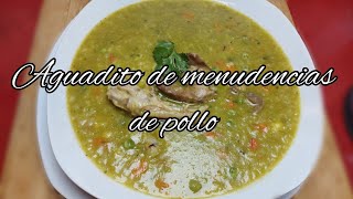 Aguadito de menudencias de polloreceta peruana  receta fácil [upl. by Gerius]