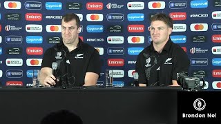 WORLD CUP FINAL Beauden Barrett and Brodie Retallick face the media [upl. by Eohce]