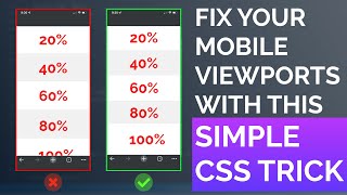 Fix your mobile viewports with this simple css trick [upl. by Janette899]