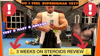 BODYBUILDER ON STEROIDS TEST MAST ANAVAR AFTER 3 WEEK REVIEW GETTING MASSIVE OR GETTING SHREDDED [upl. by Crelin]